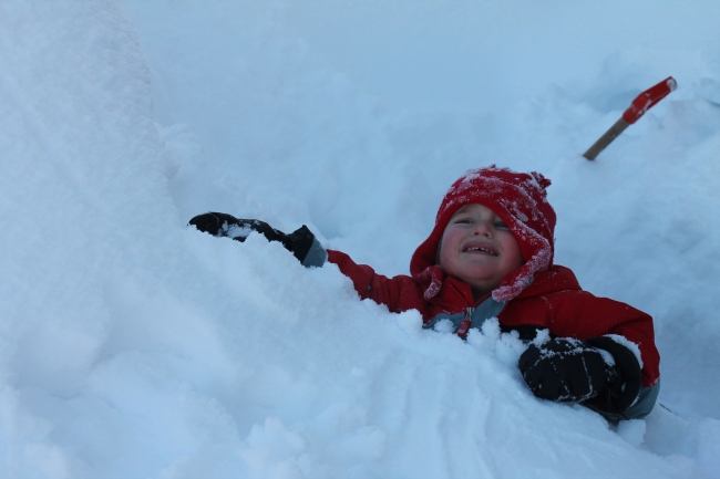 He was having fun. This looks to me like he's falling into a crevasse. 
